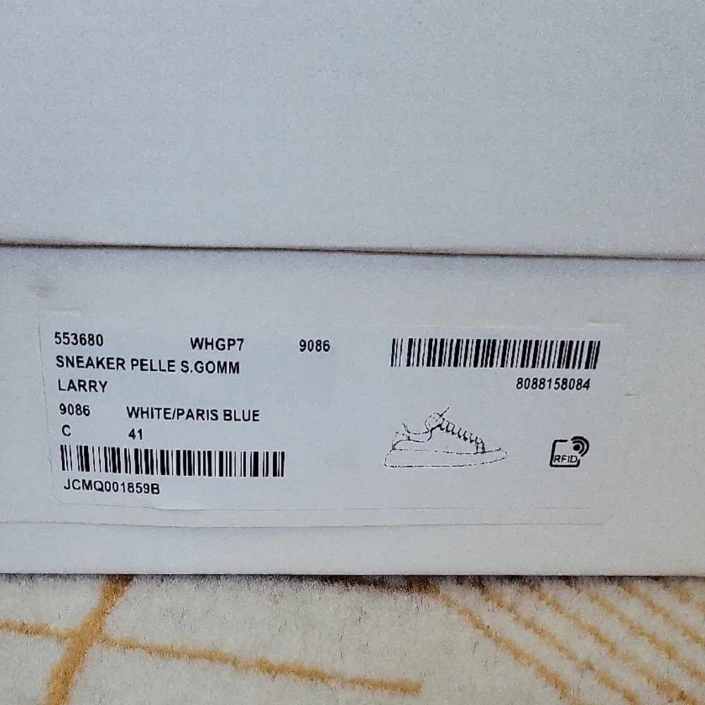 Alexander McQueen Men's Sneakers in White and Blue - Picture 10 of 12